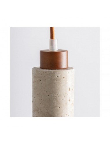 Lámpara De Colgar Kaple Travertino 6,5x6,5x21 Estilo Contemporáneo - 3