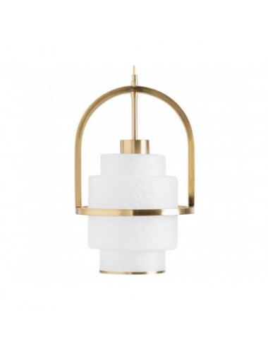 Lámpara De Colgar Laule Cristal 24x24x39 Estilo Art Deco - 1