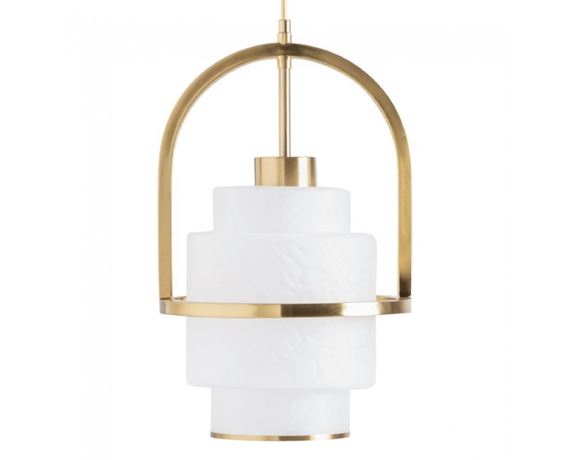 Lámpara De Colgar Laule Cristal 24x24x39 Estilo Art Deco - 1