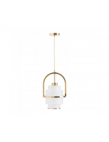 Lámpara De Colgar Laule Cristal 24x24x39 Estilo Art Deco - 1