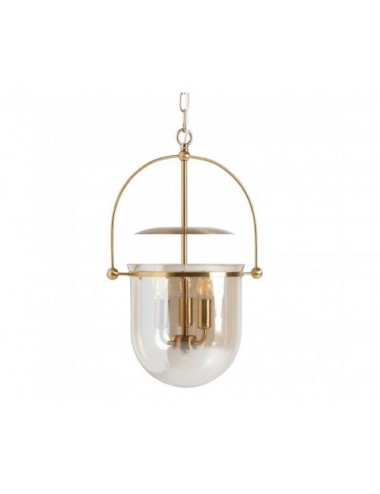 Lámpara De Colgar Caine Cristal 32x32x58 Estilo Art Deco - 1