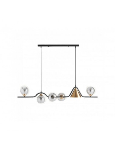 Lámpara De Colgar Fasha Cristal 123x33x27 Estilo Art Deco - 1