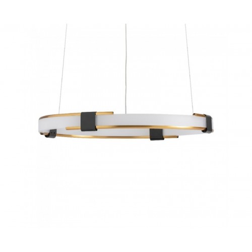 Lámpara De Colgar Lia Cristal 60x60x6 Estilo Art Deco - 1