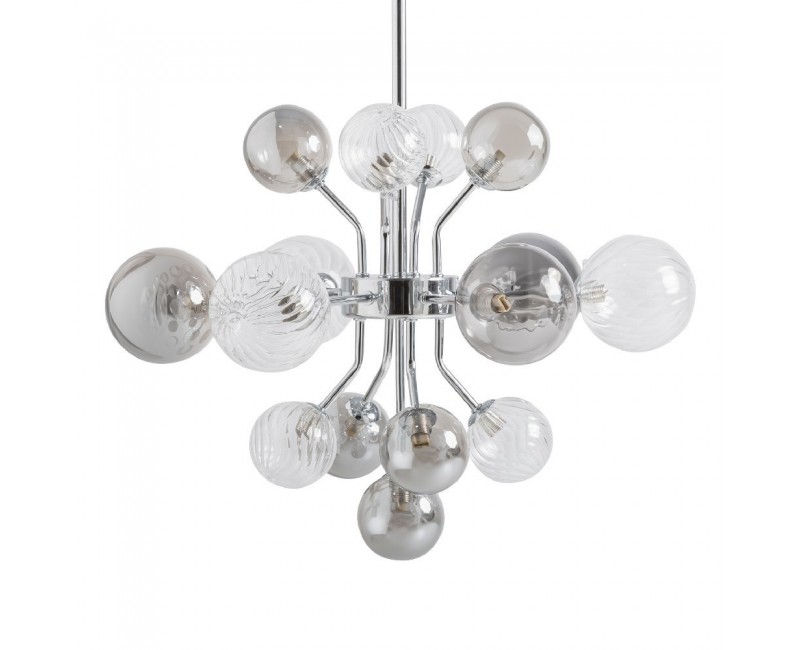 Lámpara De Colgar Carla Cristal 60x60x133 Estilo Art Deco - 1