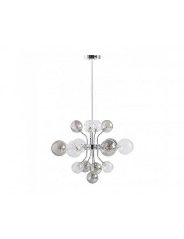 Lámpara De Colgar Carla Cristal 60x60x133 Estilo Art Deco - 1