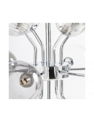 Lámpara De Colgar Carla Cristal 60x60x133 Estilo Art Deco - 4