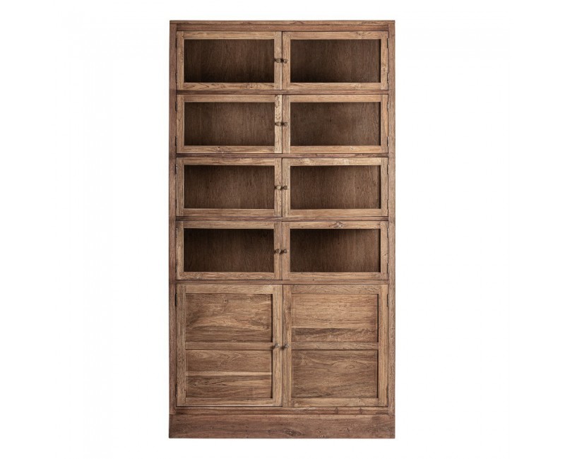 Vitrina Helmond Madera Recuperada 122x46x226 Estilo Rústico - 1