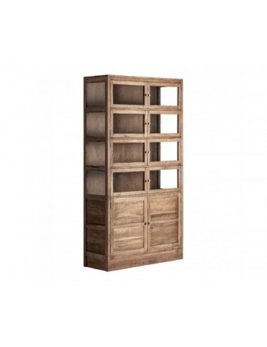 Vitrina Helmond Madera Recuperada 122x46x226 Estilo Rústico - 1