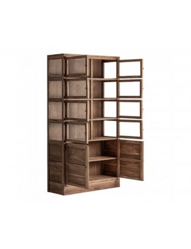 Vitrina Helmond Madera Recuperada 122x46x226 Estilo Rústico - 3