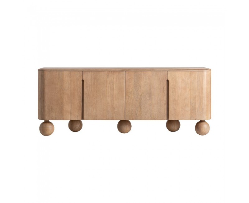 Aparador Bocksberg Madera De Mango 210x45x81 Estilo Contemporáneo - 1