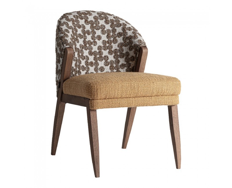 Silla Kalesha Madera De Caucho 56x68x85 Estilo Clásico - 1