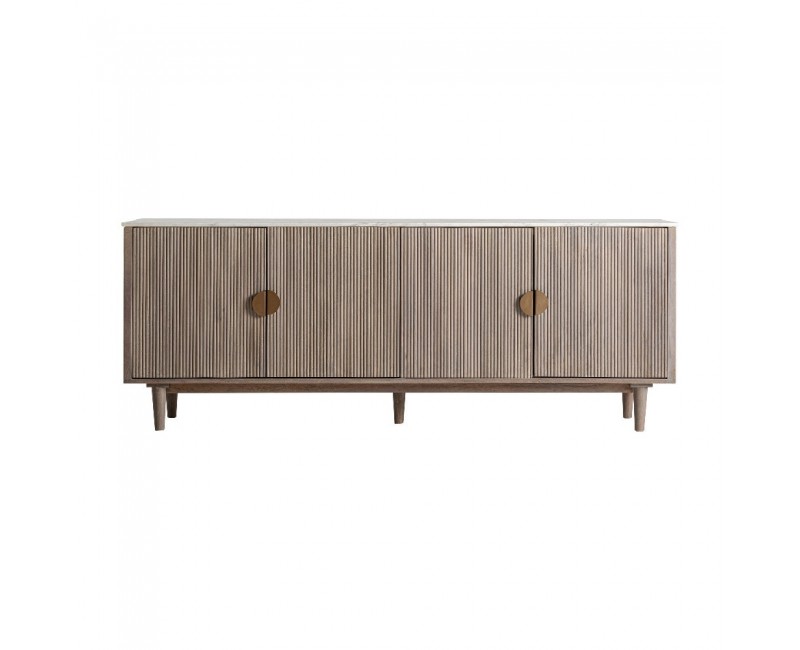 Aparador Zerf Madera De Mango 200x45x76 Estilo Contemporáneo - 1