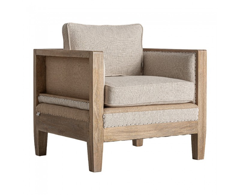 Sillón Grube Madera Abedul 80x74x87 Estilo Clásico - 1