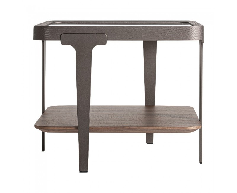 Mesa Auxiliar Gehofen Madera De Fresno 60x60x50 Estilo Contemporáneo - 1