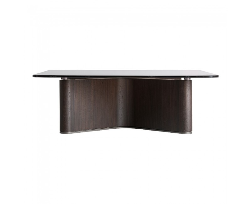 Mesa De Centro Bransby Madera De Fresno 100x100x33 Estilo Contemporáneo - 1