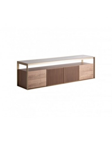 Mueble Tv Aisby Madera De Fresno 200x45x58,5 Estilo Contemporáneo - 1