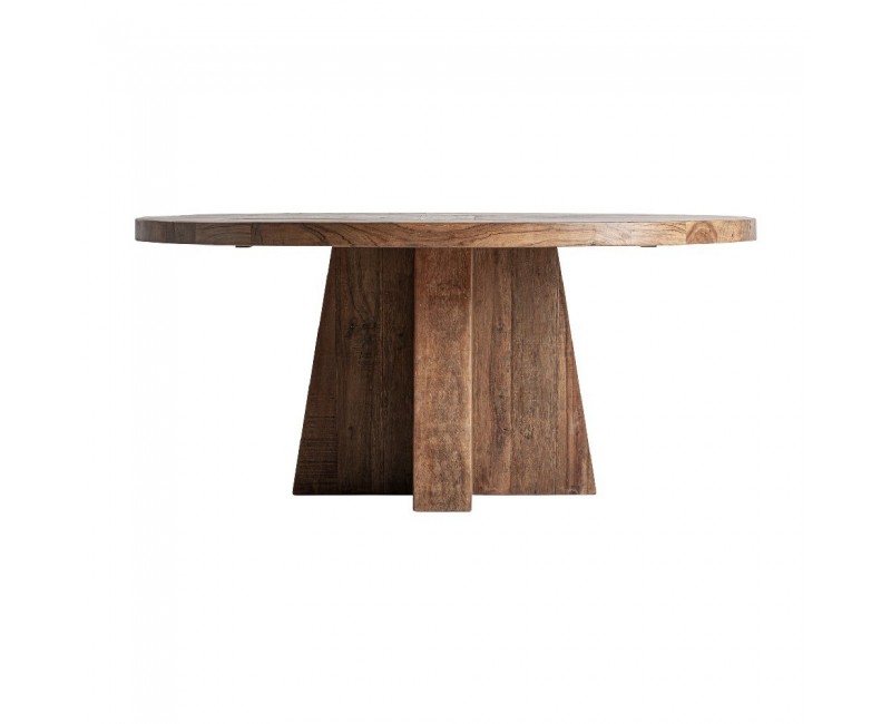 Mesa Comedor Brutalist Madera De Sal 170x170x76 Estilo Contemporáneo - 1