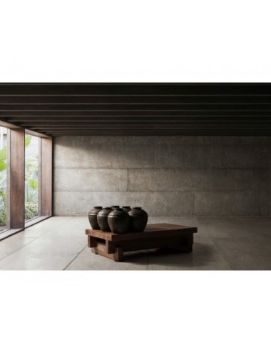 Mesa De Centro Brutalist Madera De Sal 150x100x37 Estilo Contemporáneo - 9