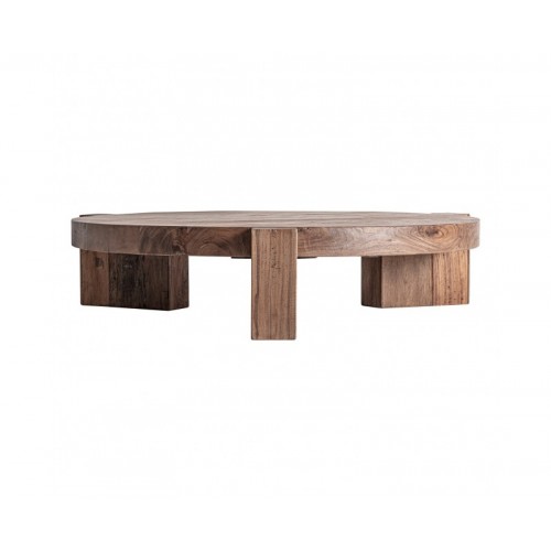 Mesa De Centro Brutalist Madera De Sal 127x133x30 Estilo Contemporáneo - 1