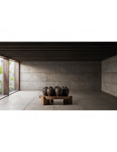 Mesa De Centro Brutalist Madera De Sal 127x133x30 Estilo Contemporáneo - 7