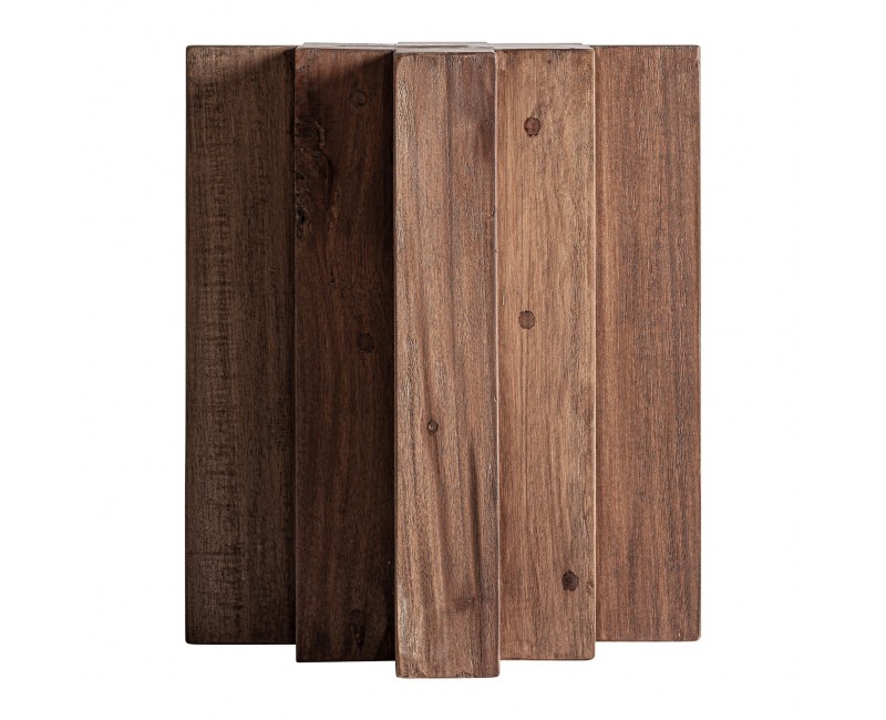 Mesa Auxiliar Brutalist Madera De Sal 43x43x50 Estilo Contemporáneo - 1