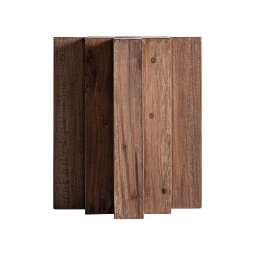 Mesa Auxiliar Brutalist Madera De Sal 43x43x50 Estilo Contemporáneo - 1