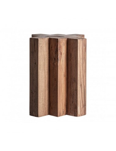 Mesa Auxiliar Brutalist Madera De Sal 43x43x50 Estilo Contemporáneo - 1