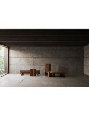 Peana Brutalist Madera De Sal 43x43x90 Estilo Contemporáneo - 8