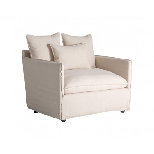 Sillón Pugnac Lino 112x90x92 Estilo Contemporáneo - 1