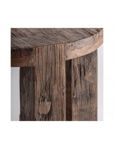 Mesa Auxiliar Losse Madera Recuperada 60x60x65 Estilo Clásico - 3