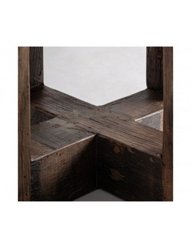 Mesa Auxiliar Losse Madera Recuperada 60x60x65 Estilo Clásico - 4