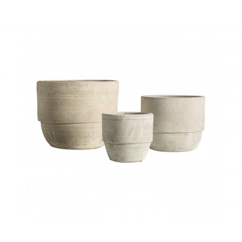 Macetero Kowalski J 3 Arcilla 45x45x35 35x35x28 25x25x22 Estilo Clásico - 1