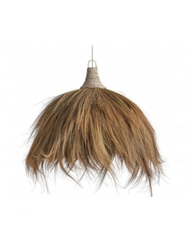 Lámpara De Colgar Bayle Fibra Natural 80x80x90 Estilo Boho - 1