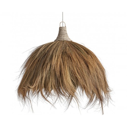 Lámpara De Colgar Bayle Fibra Natural 80x80x90 Estilo Boho - 1