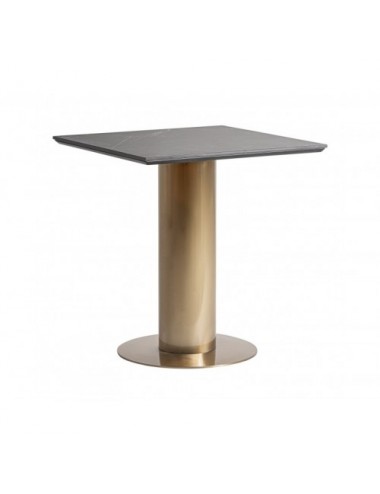 Mesa Bar Tasque Acero 70x70x76 Estilo Art Deco - 1