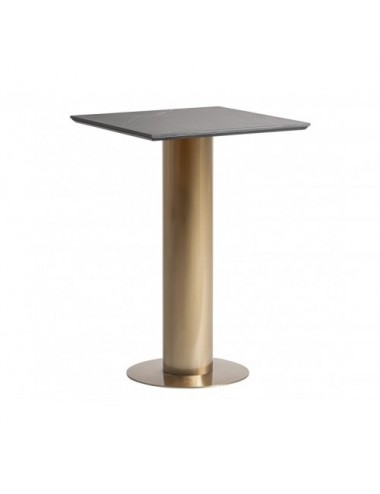 Mesa Bar Tasque Acero 65x65x105 Estilo Art Deco - 1