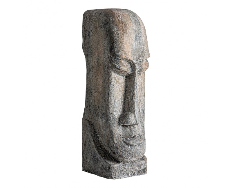 Escultura Khalid Cemento 31x38x110 Estilo Oriental - 1