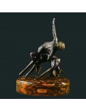 Figura Patinadores Decoración bronce artesanal Soher - 1