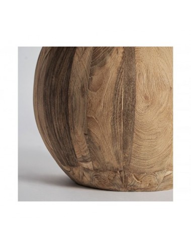 Mesa De Centro Erloy Madera De Teka Reciclada 70x70x45 Estilo Rústico - 5