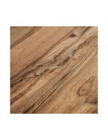 Mesa De Centro Erloy Madera De Teka Reciclada 90x90x36 Estilo Rústico - 6