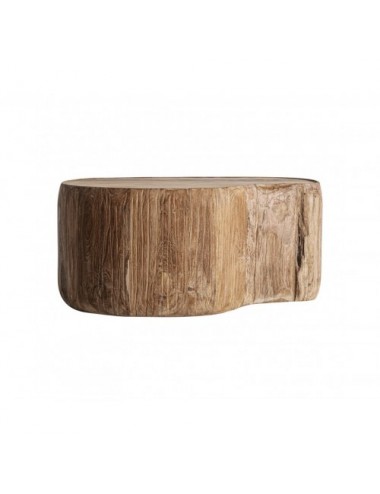 Mesa De Centro Erloy Madera De Teka Reciclada 90x60x40 Estilo Rústico - 1