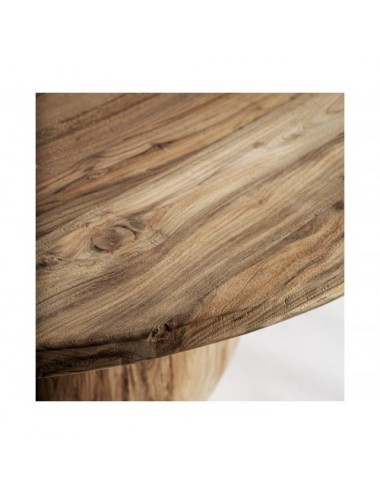 Mesa Comedor Erloy Madera De Teka Reciclada 150x150x80 Estilo Rústico - 5