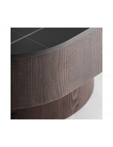 Mesa De Centro Neufs Mármol Sintético 100x100x25 Estilo Contemporáneo - 5