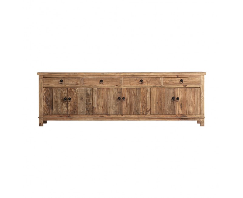 Aparador Tuam Madera De Olmo 250x45x79 Estilo Rústico - 1