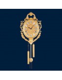 Reloj de pared metal bronce dorado artesanal modelo 1336 - 1
