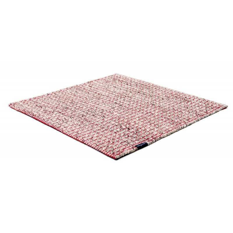 Alfombra Nordic Plain nature & red 300x400 Wool Range - 1