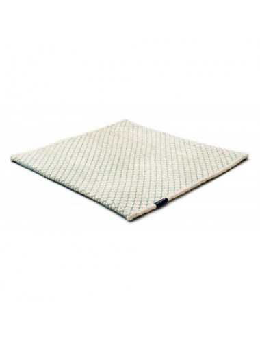 Alfombra Nordic Flower ivory & turquoise 250x350 Wool Range - 1