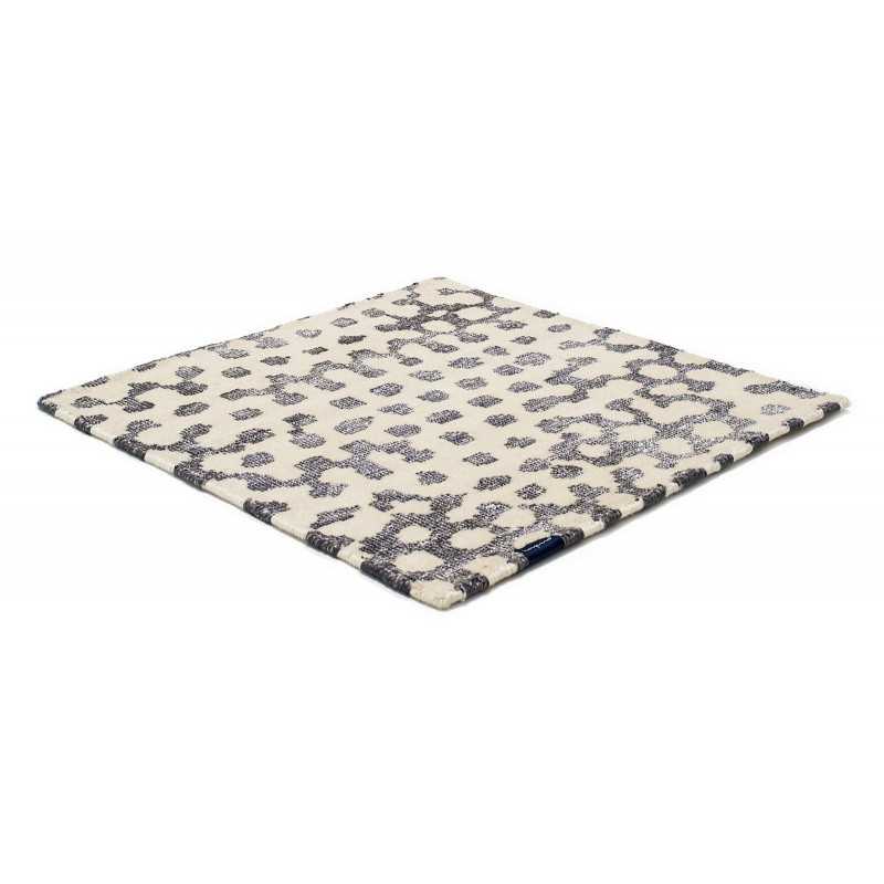 Alfombra Liquid Funk white & grey 200x200 The Lab - 1