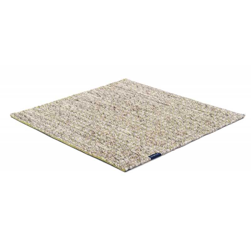 Alfombra Nordic Plain nature & lime green 200x300 Wool Range - 1