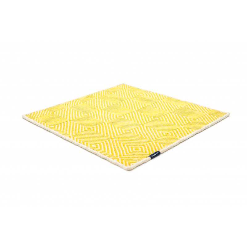 Alfombra Soundscapes white & yellow 200x200 The Lab - 1